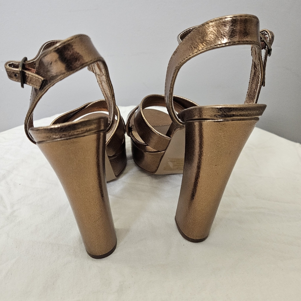 Shoe Dazzle Women's Metallic Bronze Heels Women Size 6 - Picture 11 of 15